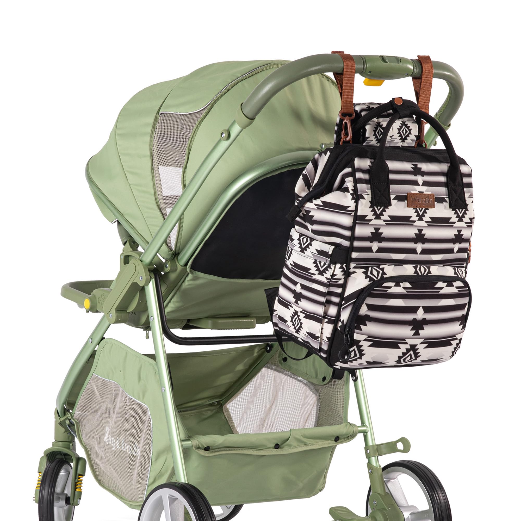Wrangler Aztec Backpack features adjustable padded straps for comfortable all-day wear.