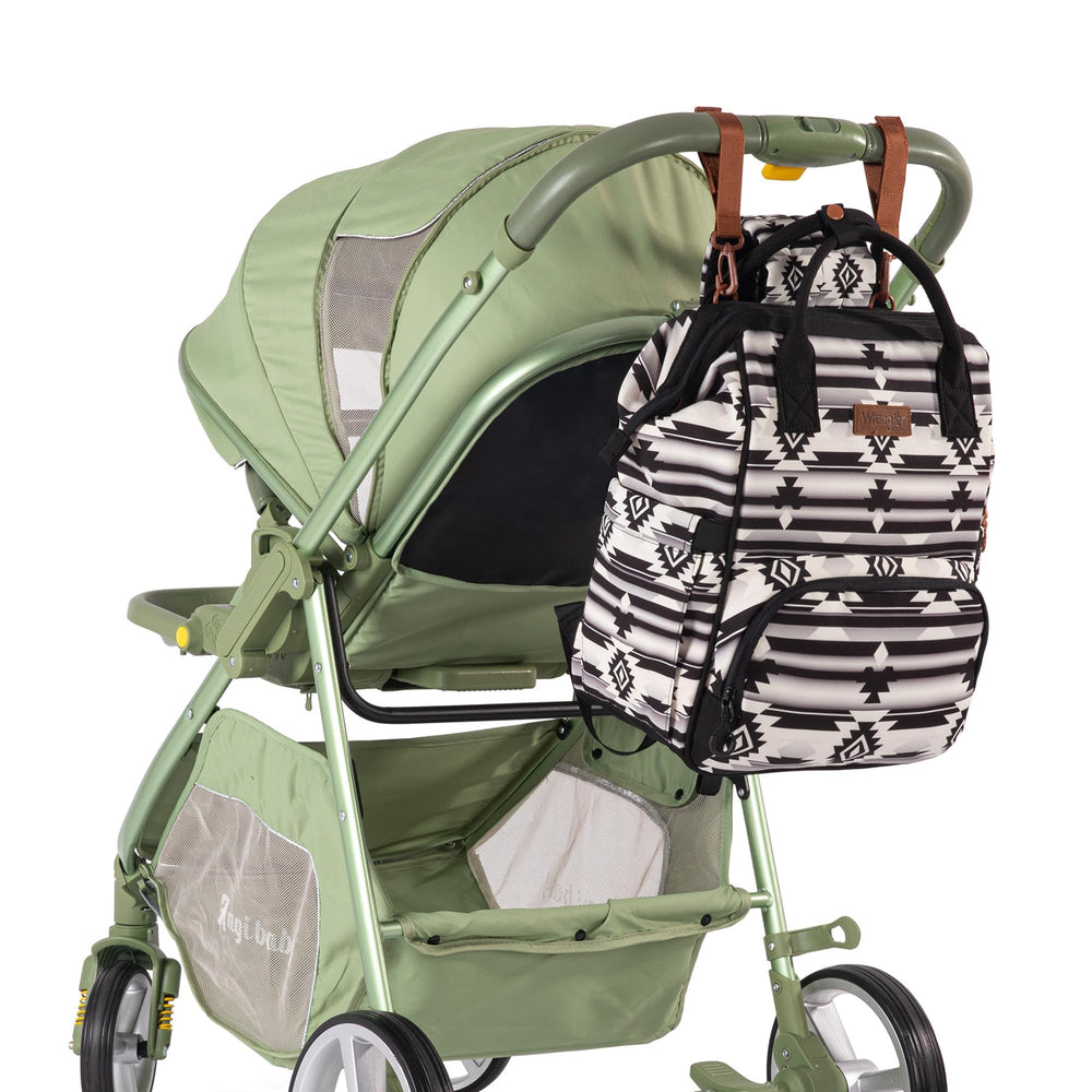 Wrangler Aztec Backpack features adjustable padded straps for comfortable all-day wear.