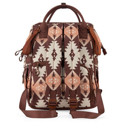 Wrangler Aztec Backpack adjustable padded straps ensure comfortable all-day wear.