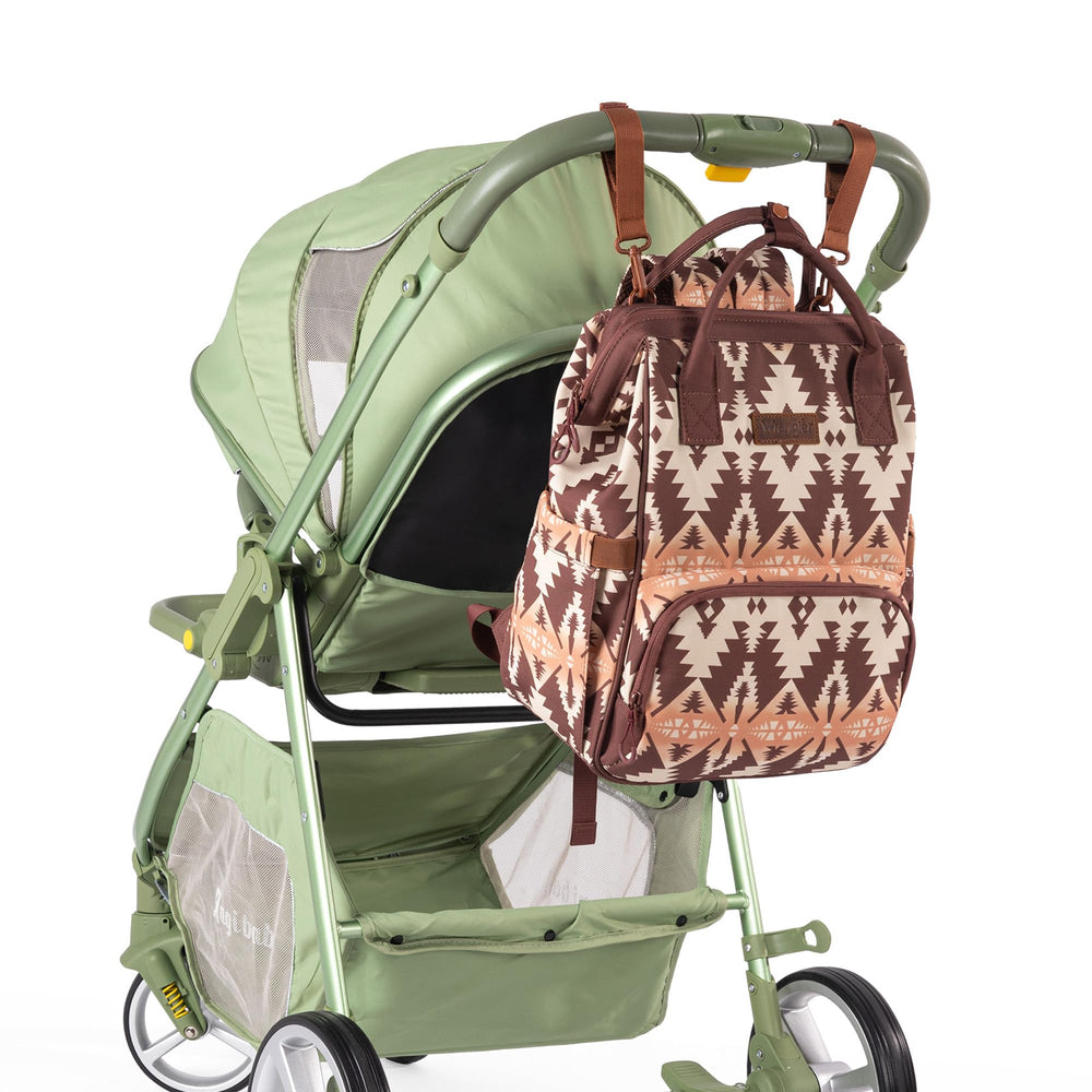 Wrangler Aztec Backpack measures 16.5 x 11.5 x 6 inches for compact travel.