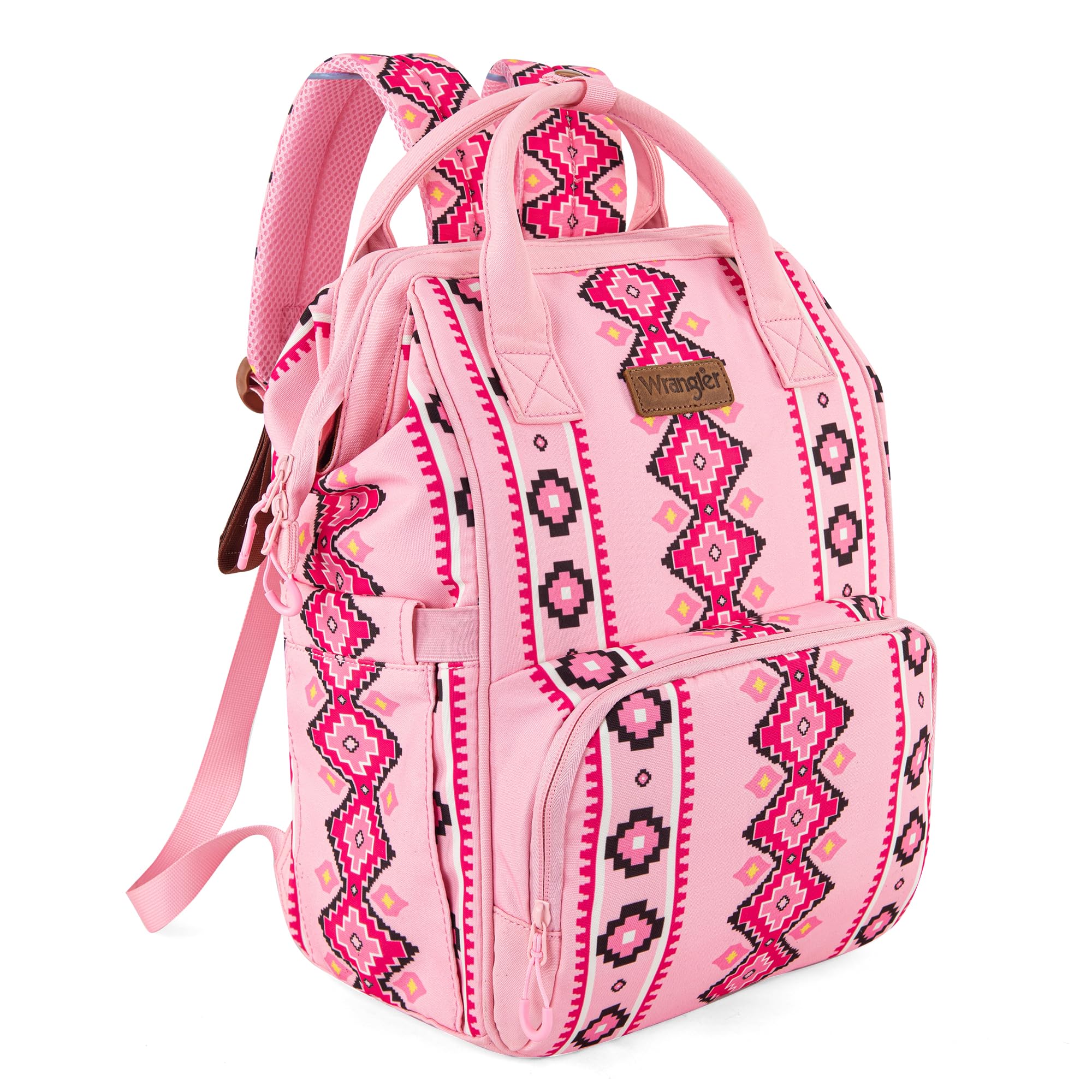 Wrangler Aztec Backpack front view showing organized space for daily use