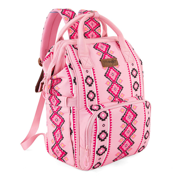 Wrangler Aztec Backpack front view showing organized space for daily use