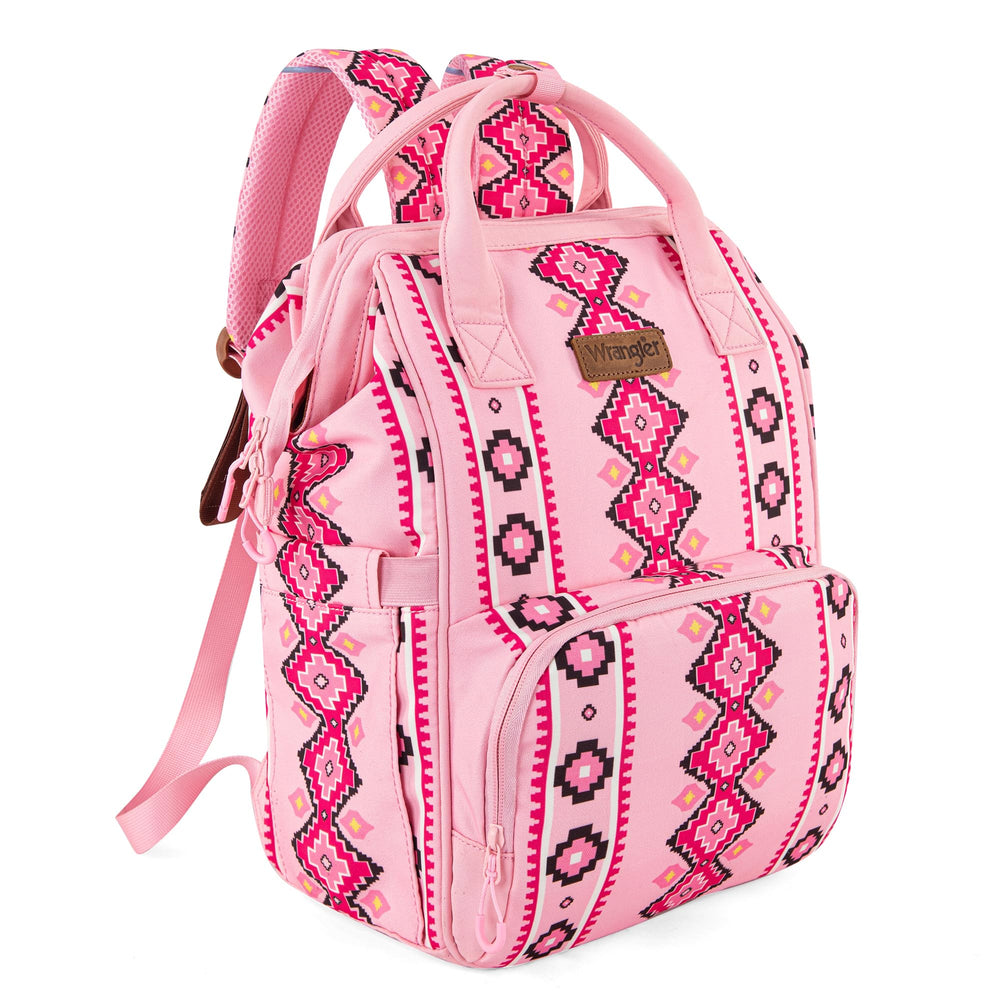 Wrangler Aztec Backpack front view showing organized space for daily use