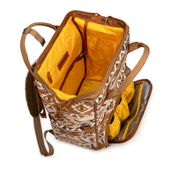 Wrangler Aztec Backpack insulated bottle pockets maintain temperature while on the move.