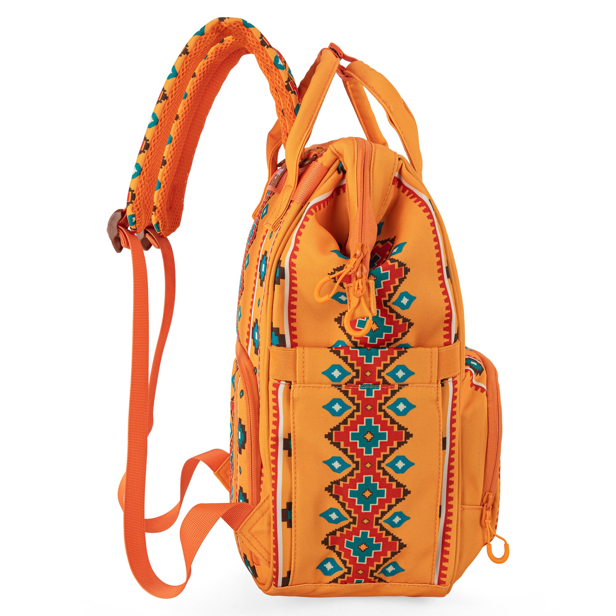 Wrangler Aztec Backpack insulated pocket keeps bottles at a stable temperature