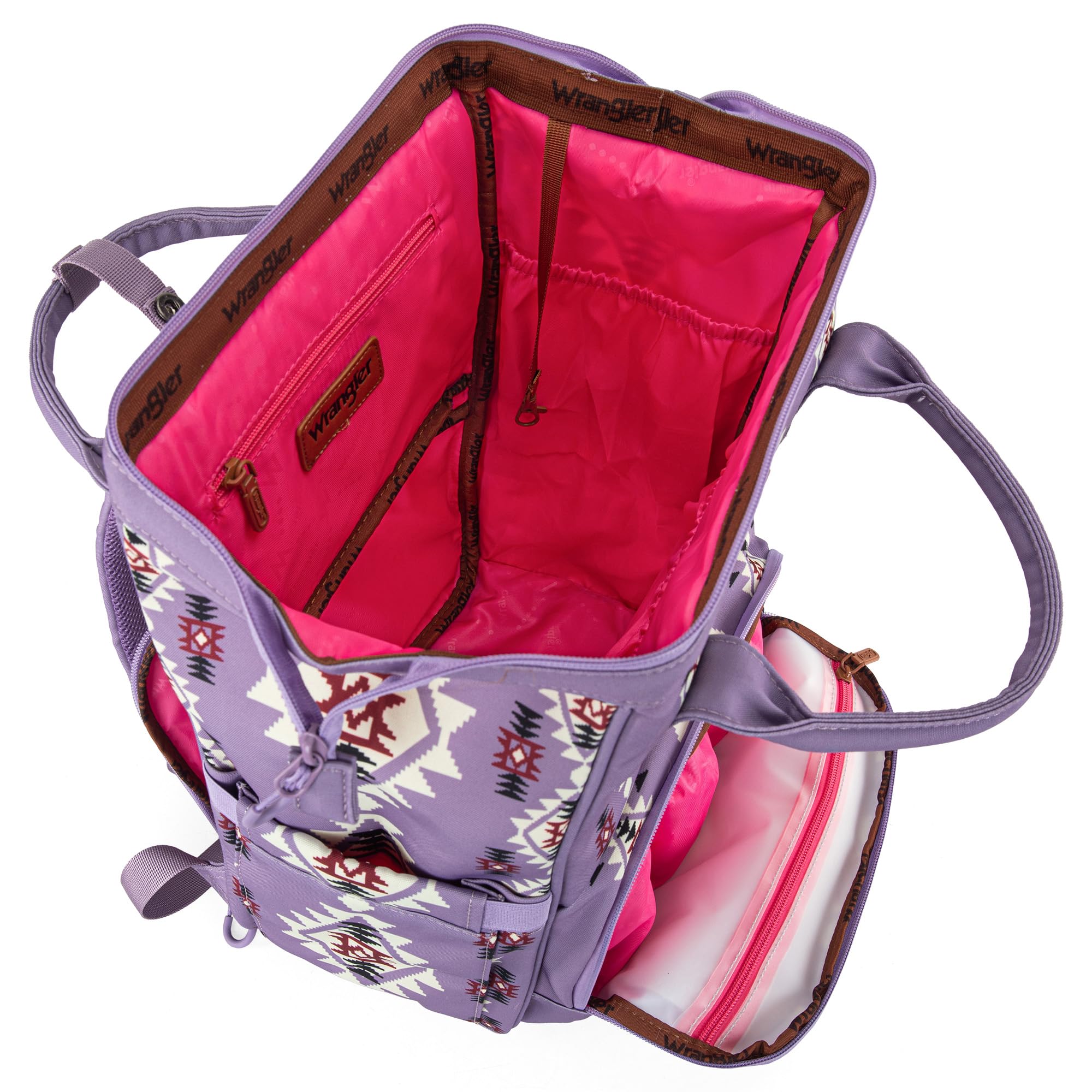 Wrangler Aztec Backpack insulated pockets keep bottles ready on the go.