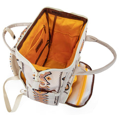 Wrangler Aztec Backpack interior organization for easy packing.