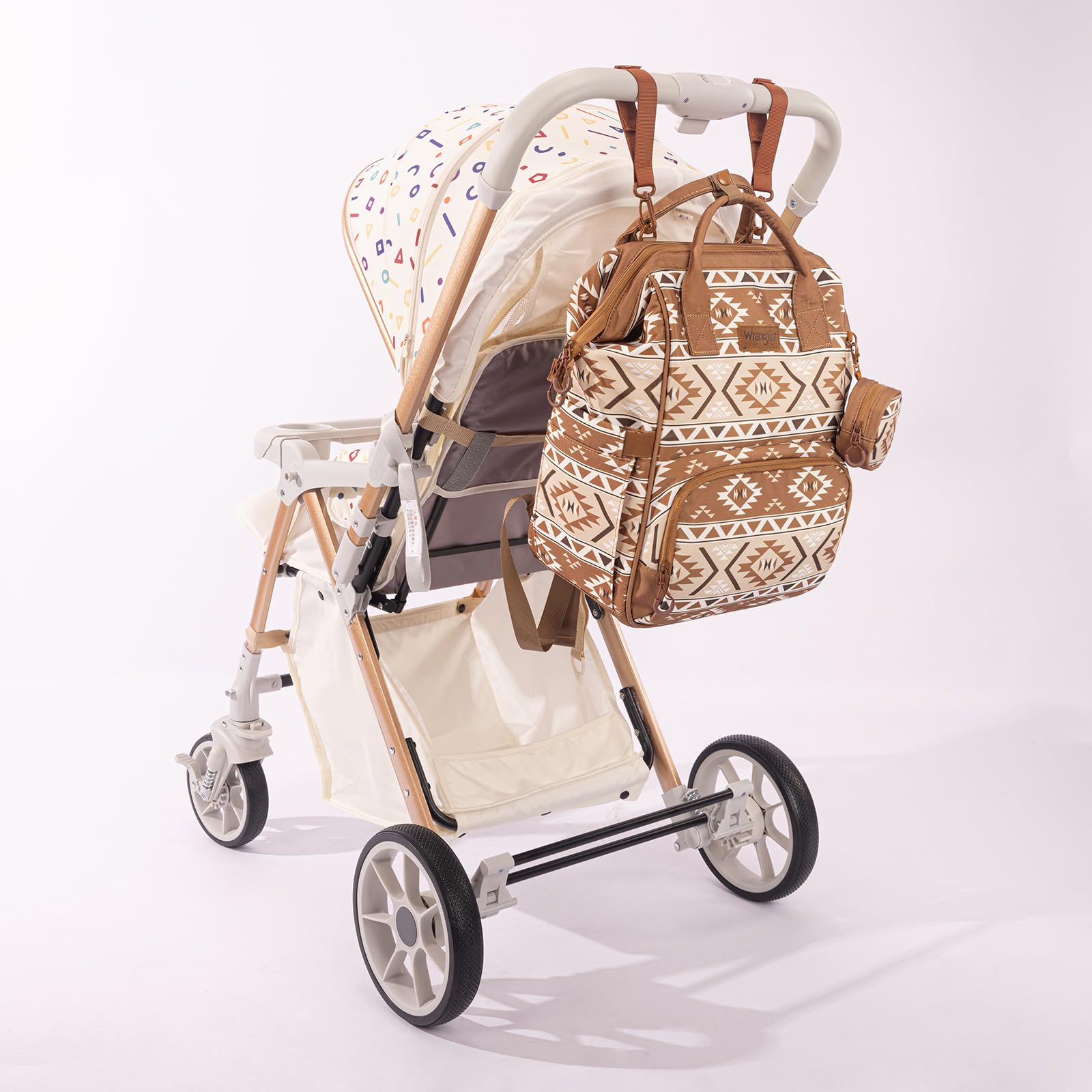 Wrangler Aztec Backpack organized compartments provide quick access to essentials.