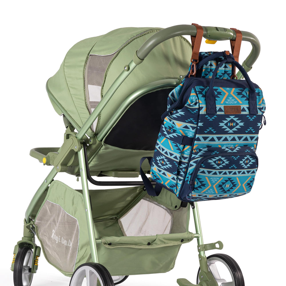 Wrangler Aztec Backpack adjustable padded shoulder straps ensure comfortable wear.