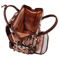 Wrangler Aztec Backpack side bottle pockets keep drinks within reach.