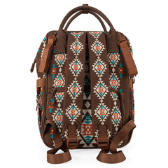 Wrangler Aztec Backpack side pocket for quick access to essentials.