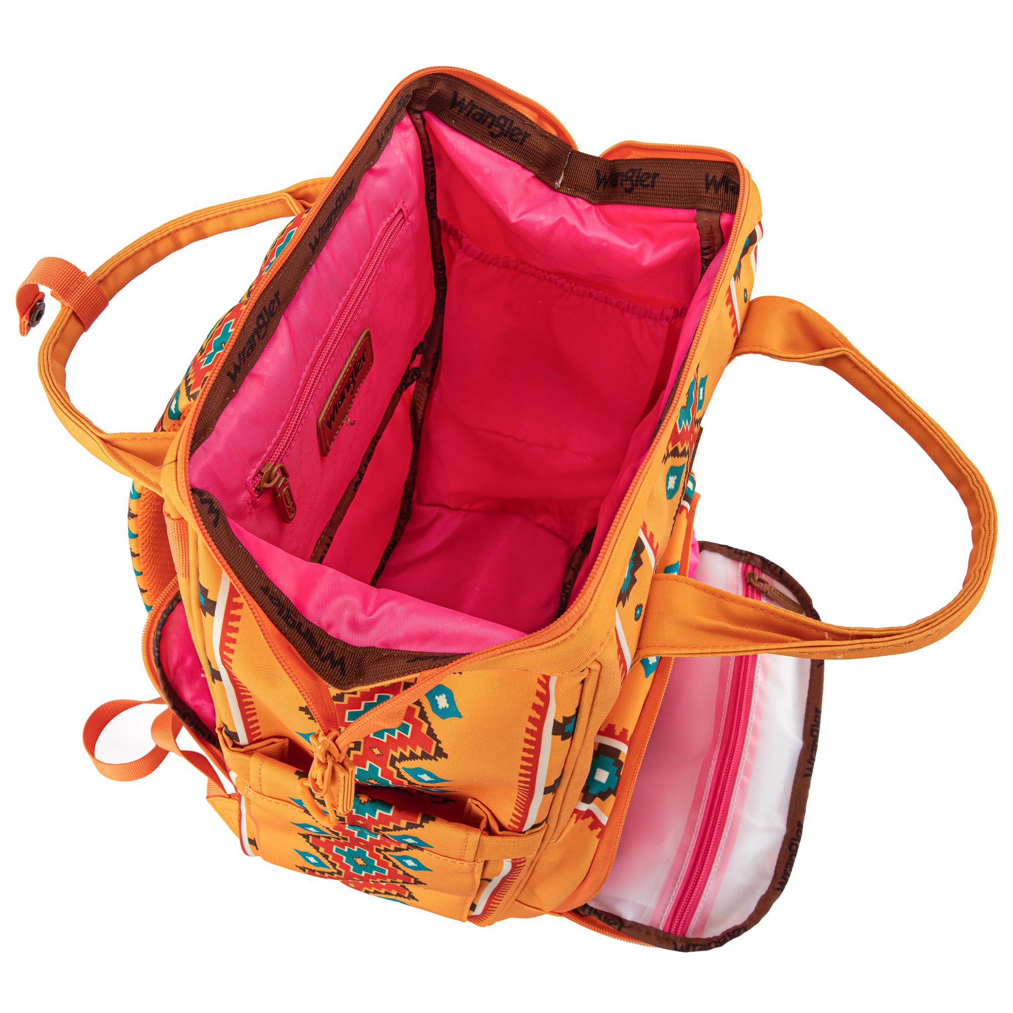Wrangler Aztec Backpack with stroller strap for easy hands-free outings