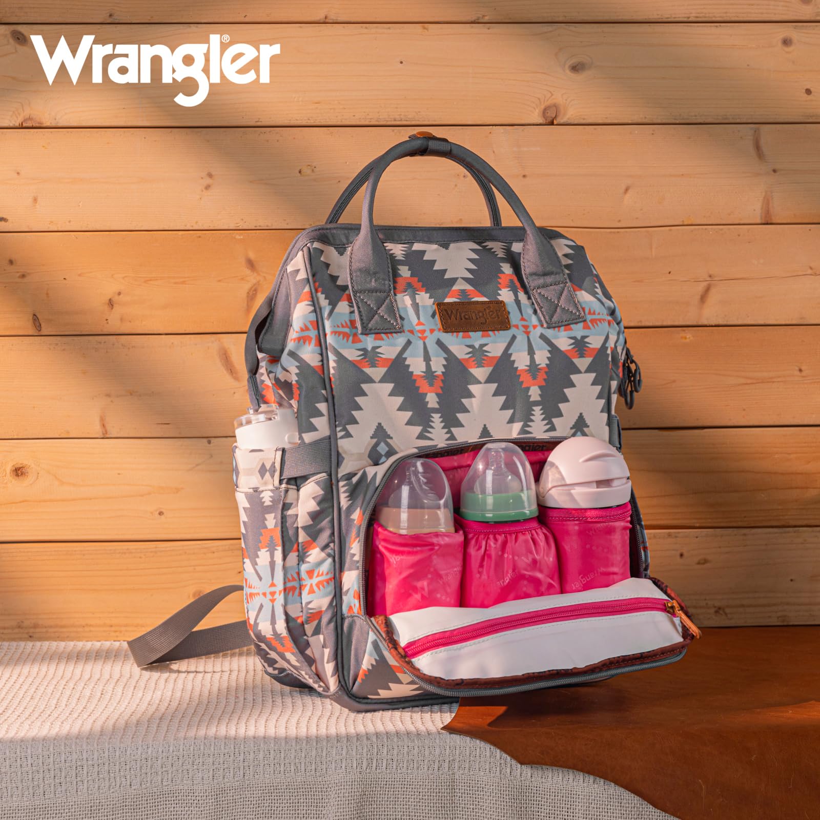 Wrangler Callie backpack shows organized pockets for quick access.