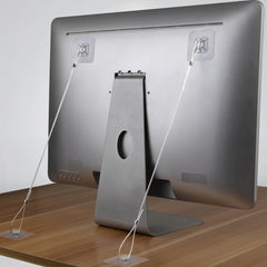 WRICHEAR anti-tip straps secure a TV on a table for stability