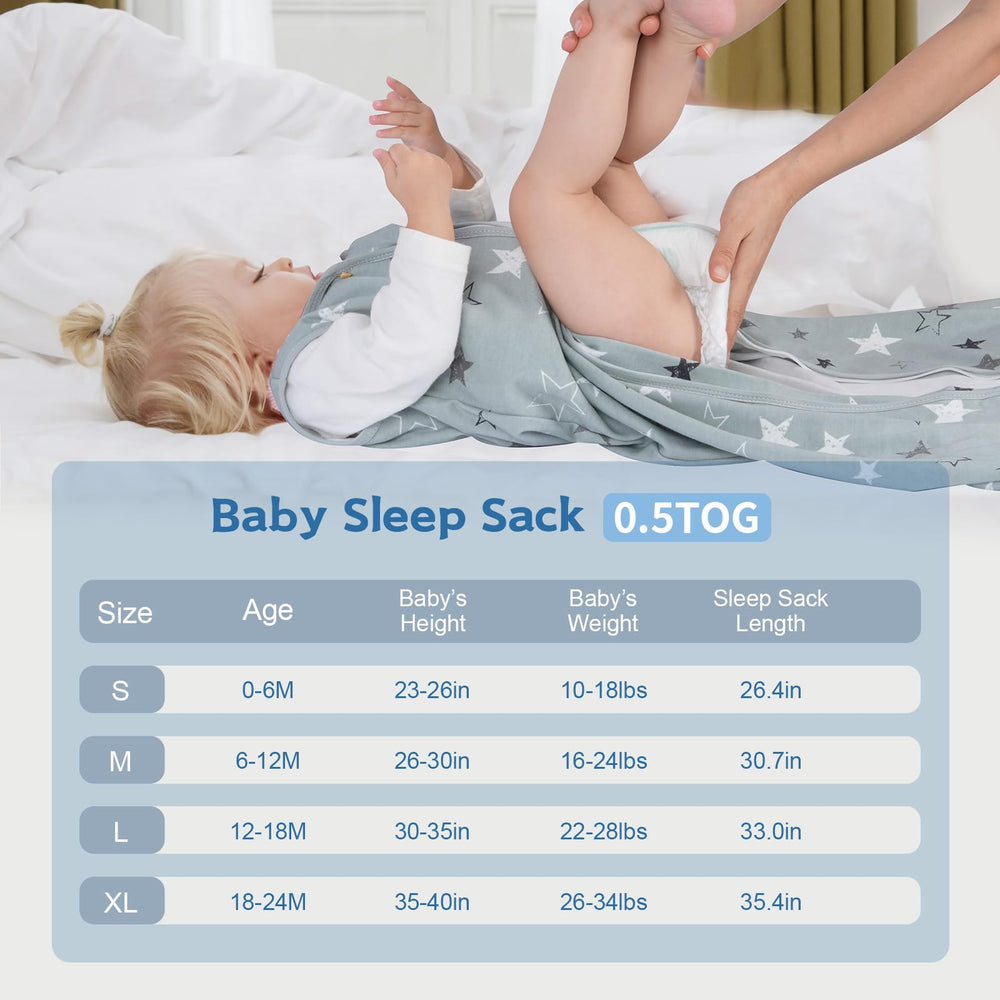 Wrrernsin sleep sack safety-lock zipper keeps baby securely enclosed