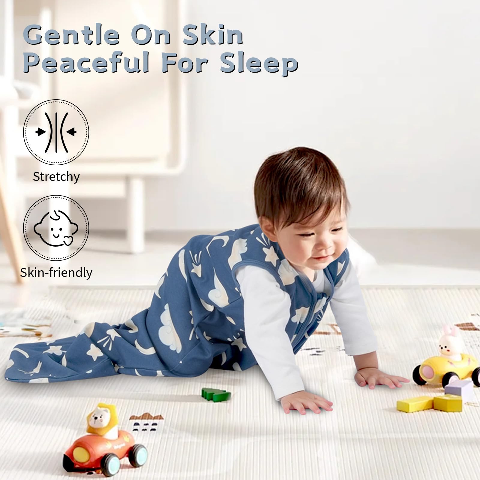 Wrrernsin sleep sack size M for 6-12 months supports growing babies