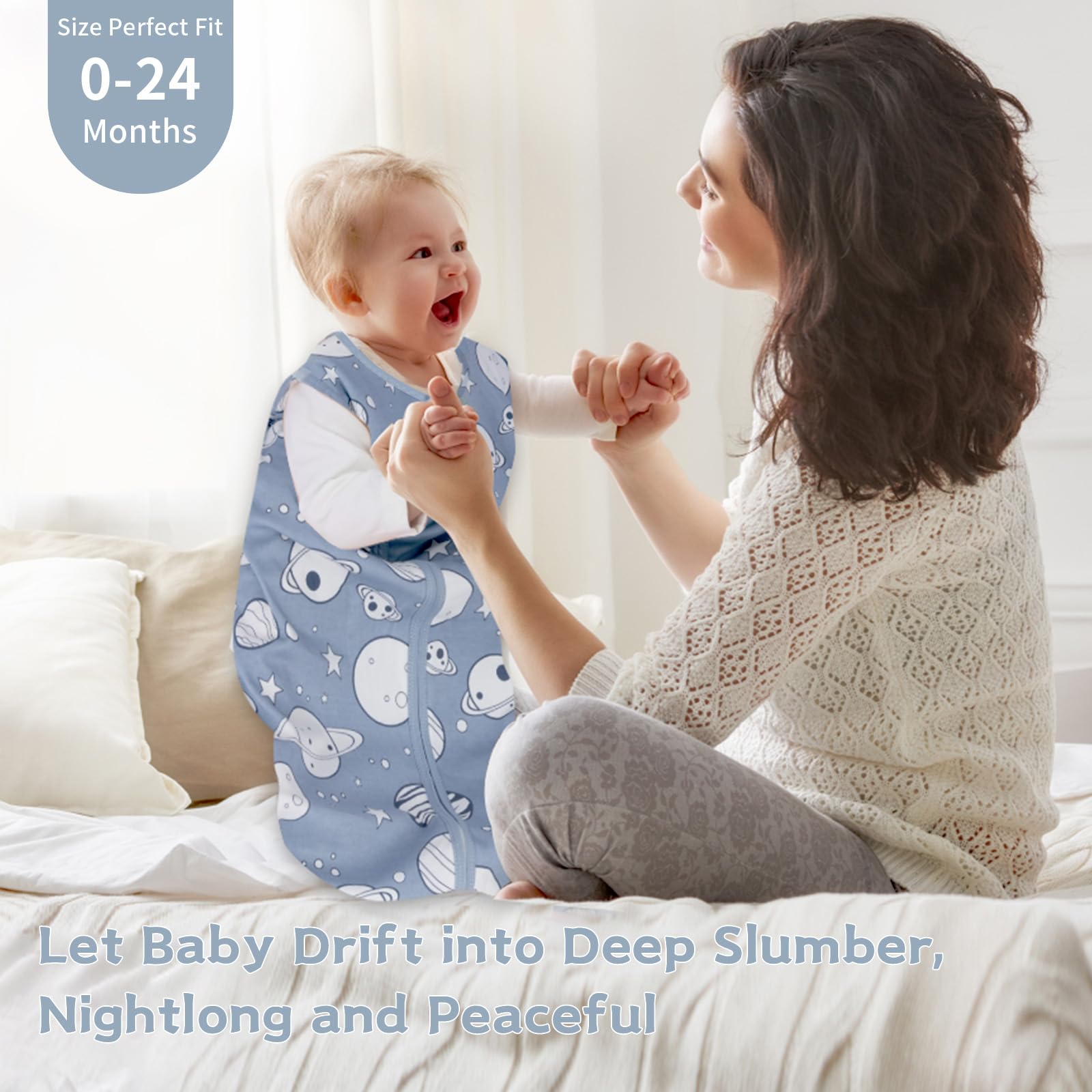 Wrrernsin sleep sack made of soft cotton suitable for both genders