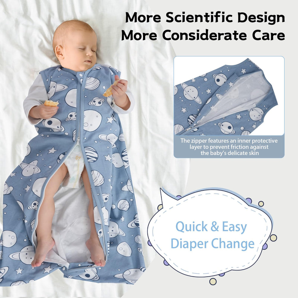 Wrrernsin sleep sack wide-bottom design offers extra legroom for movement