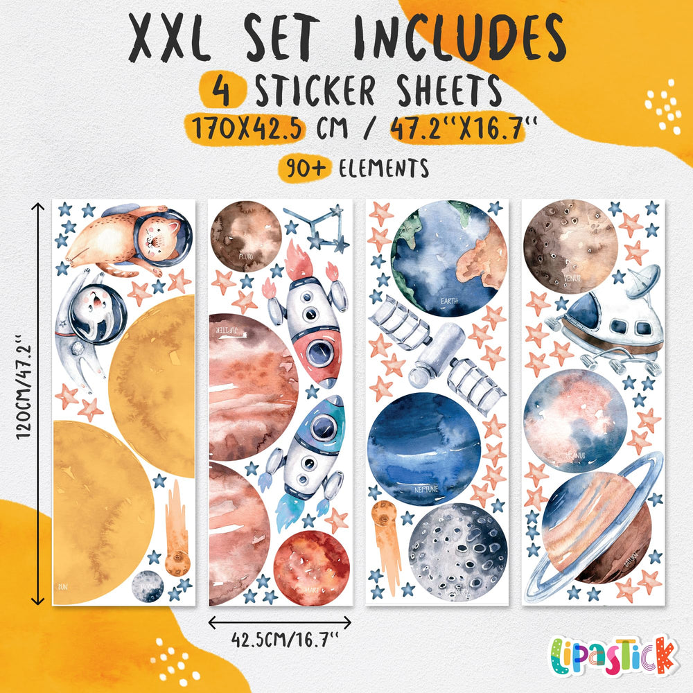 WS Wallpaper astronaut animals decals invite storytelling on nursery surfaces