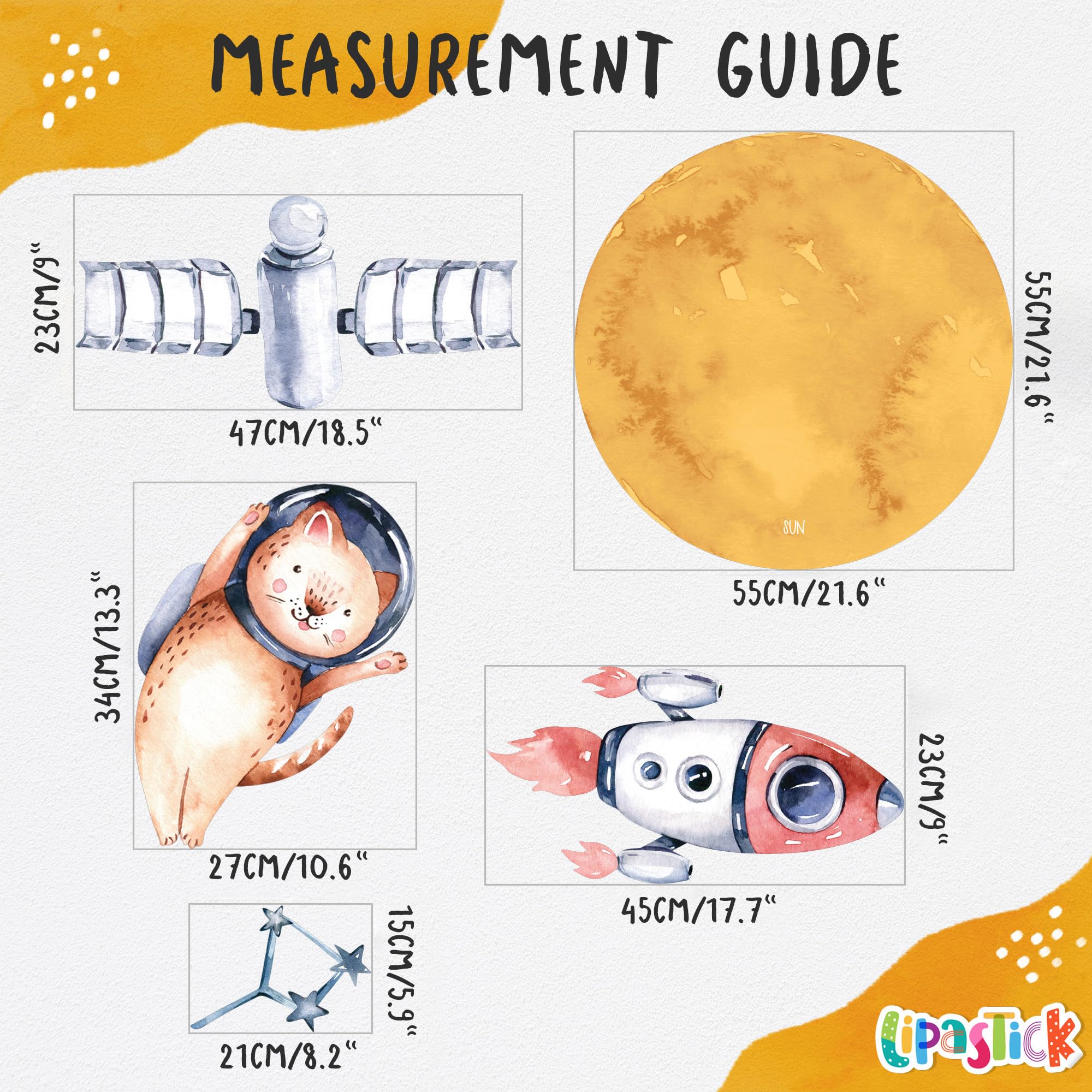 WS Wallpaper galaxy stars decals create calming, educational wall accents