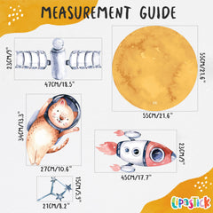 WS Wallpaper galaxy stars decals create calming, educational wall accents