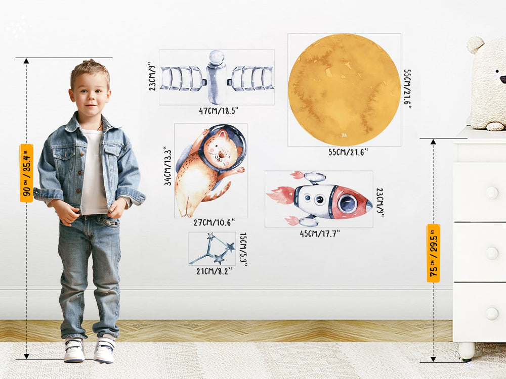 WS Wallpaper XXL space decals cover large walls transforming rooms quickly
