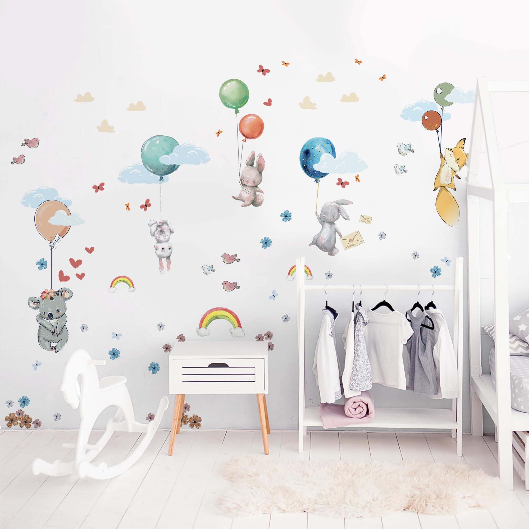 WS Wallpaper Lipastick butterflies and balloons wall decal for kids.