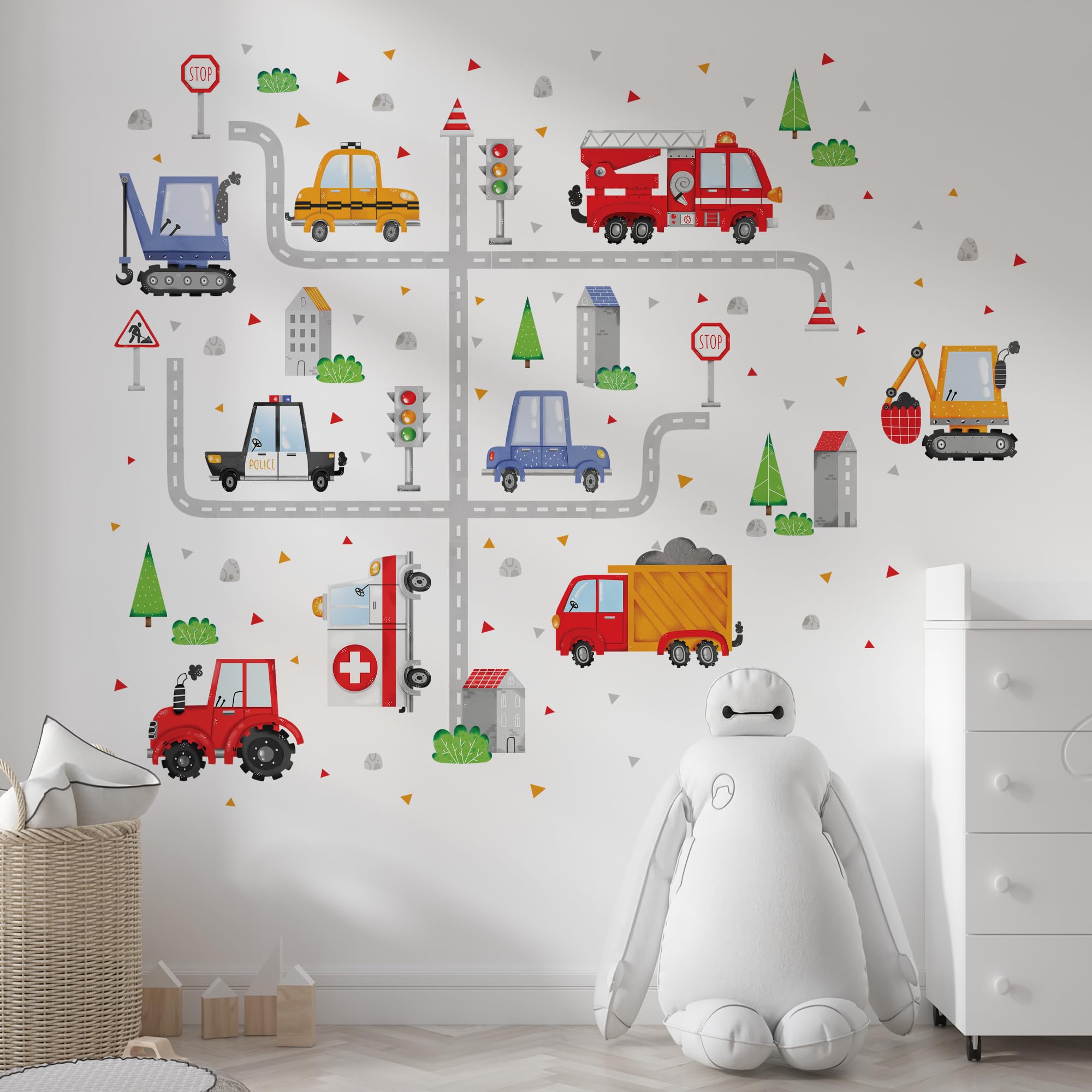 WS Wallpaper Lipastick car wall decal for kids' rooms adds playful transport decor.