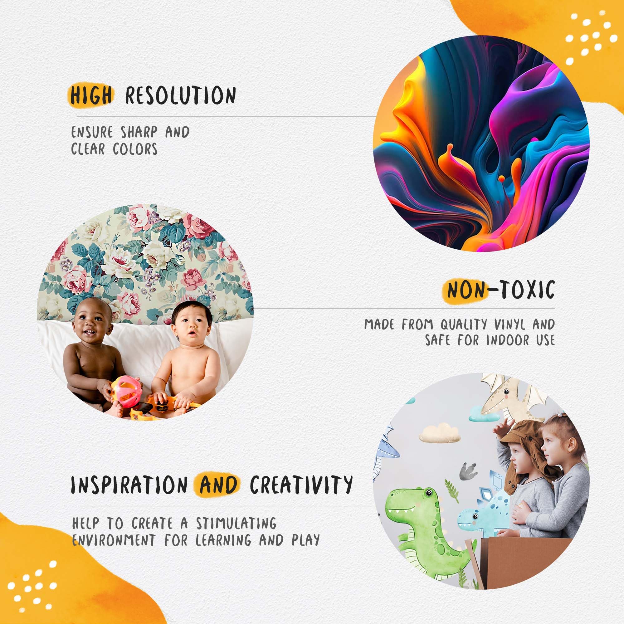 WS Wallpaper Lipastick decal set in medium size for versatile room decor.