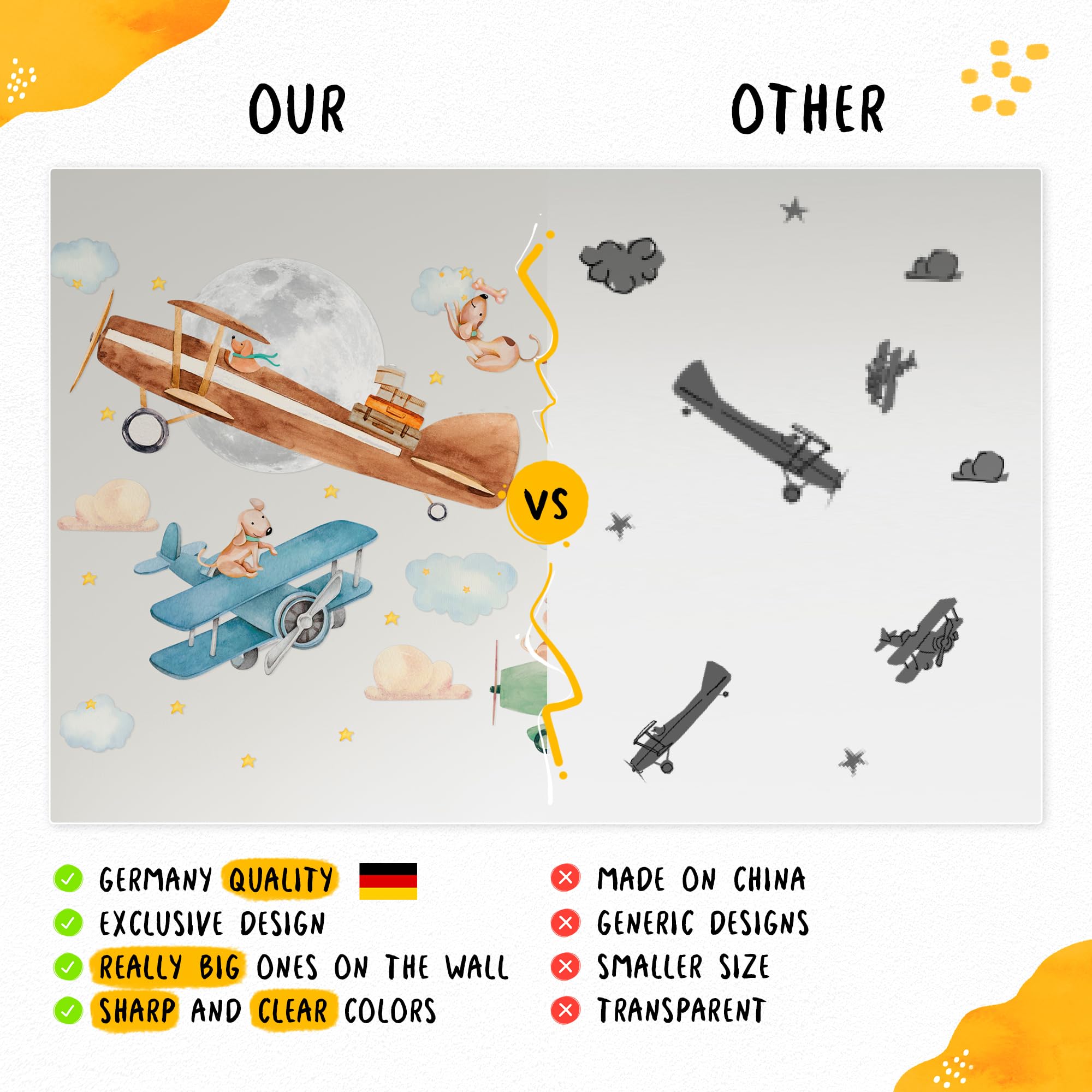 Lipastick unicorn wall decals with stars add playful nursery decor.