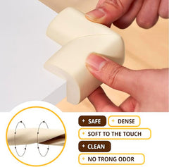 WSFEGL edge protectors in beige installed on table edge for easy setup