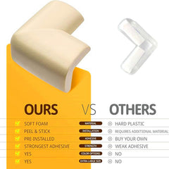WSFEGL rubber corner protectors with pre pasted tape for quick, mess-free installation