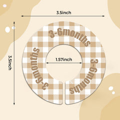 WSICSE newborn to 0-3m divider label for quick closet planning on a 1.5-inch rod.