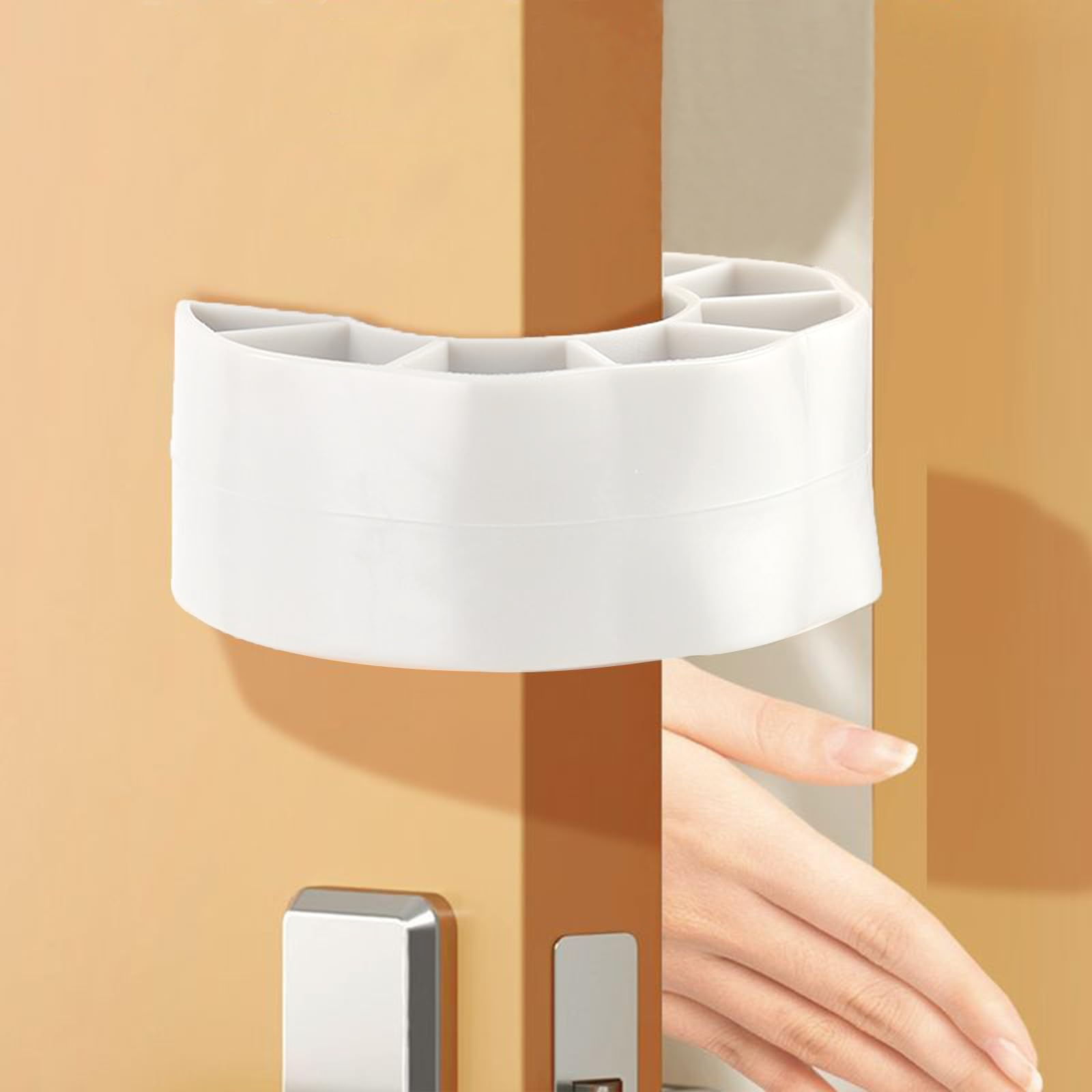 WSIWZAI large door stop pinch guard white side clip prevents pinching.