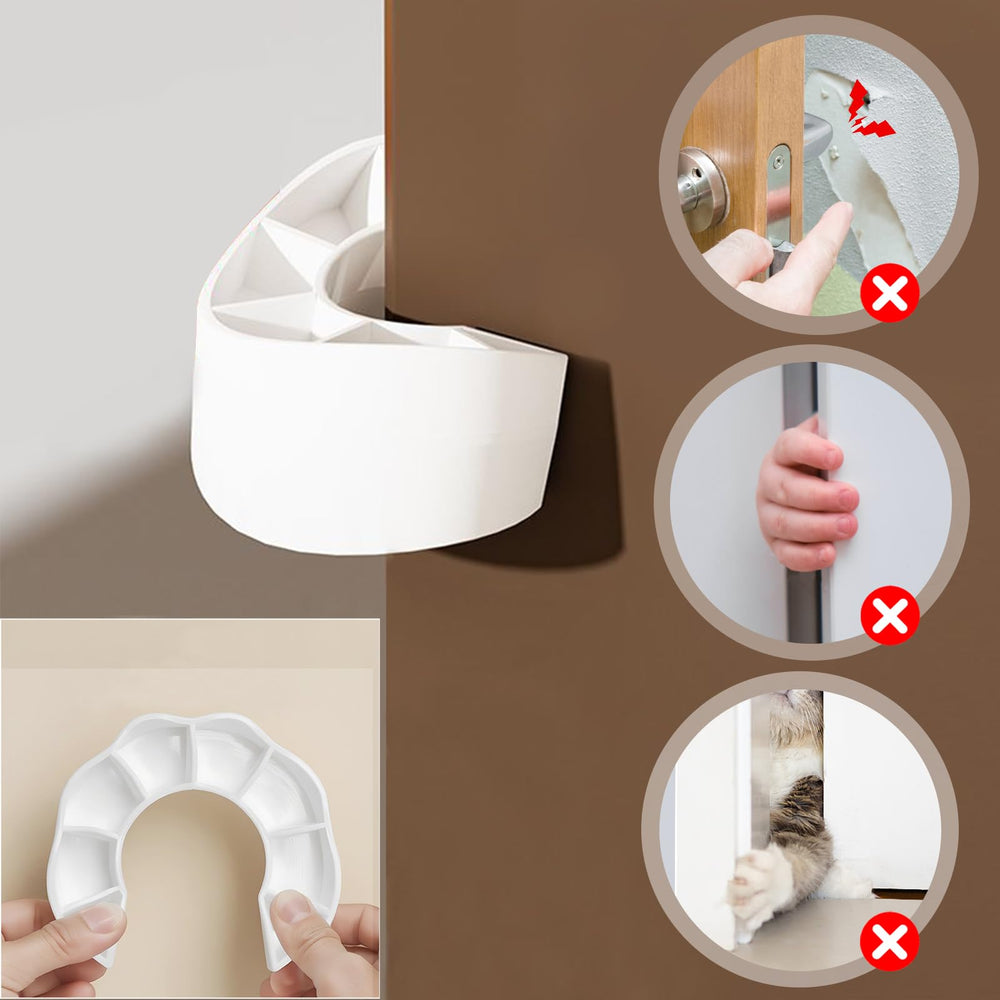 WSIWZAI large door stop pinch guard white soft rubber absorbs impact.