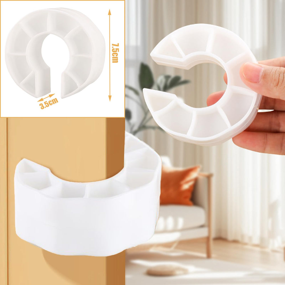 WSIWZAI large door stop pinch guard white top clip reduces door slam.