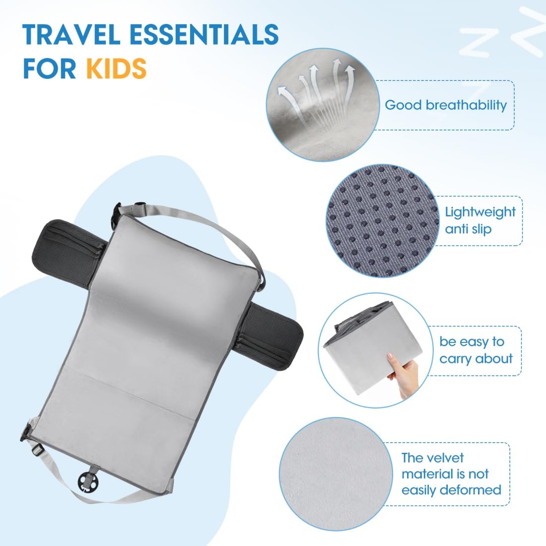 Wsoaam inflatable pillow with pump for quick setup
