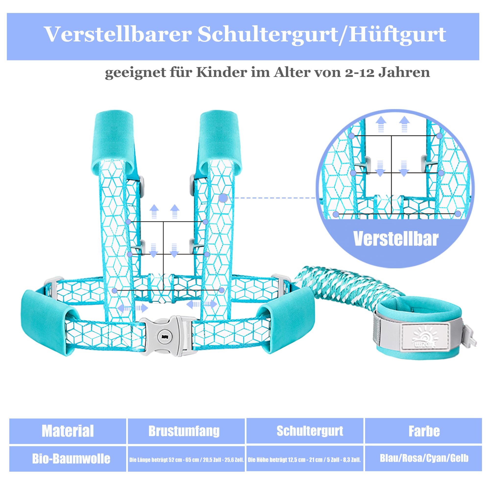WSZCML Breathable cotton wristband keeps little arms cool and comfortable.