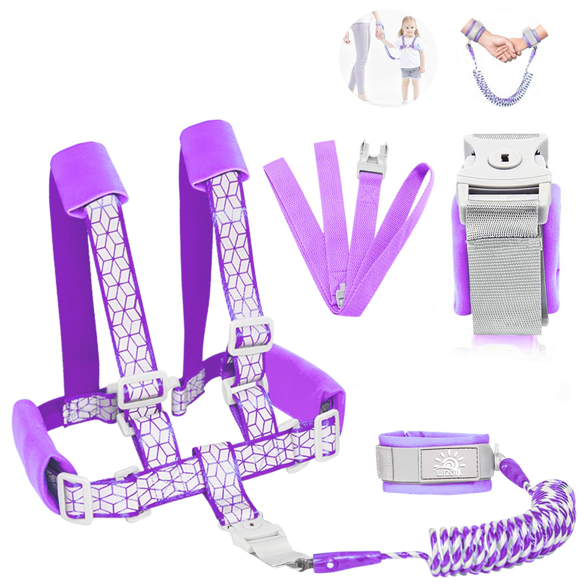 WSZCML toddler leash extendable 6.5ft for safer crowded walks