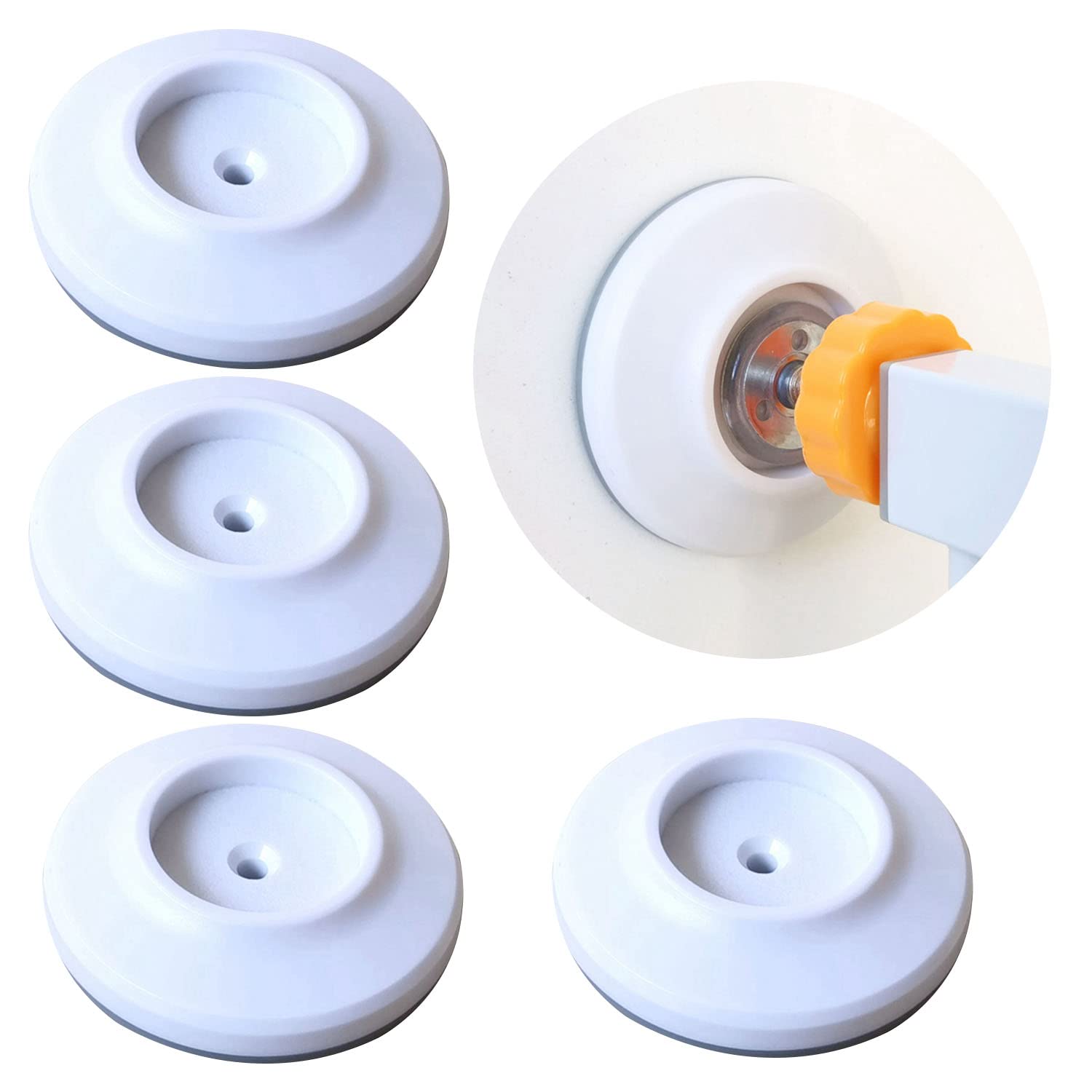 WUBAYI 4-pack wall protectors for secure no-drill installation.