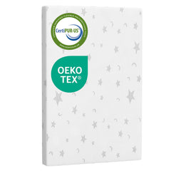 WUDIXU pack-and-play mattress pad top view showing precise 38x26 fit for play yards