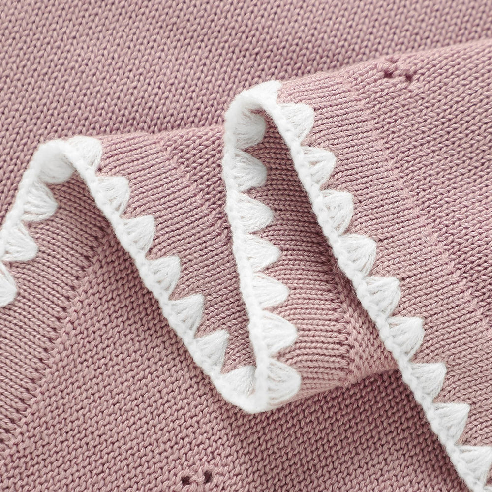Wugugu breathable cotton knit blanket stays cool and comfortable