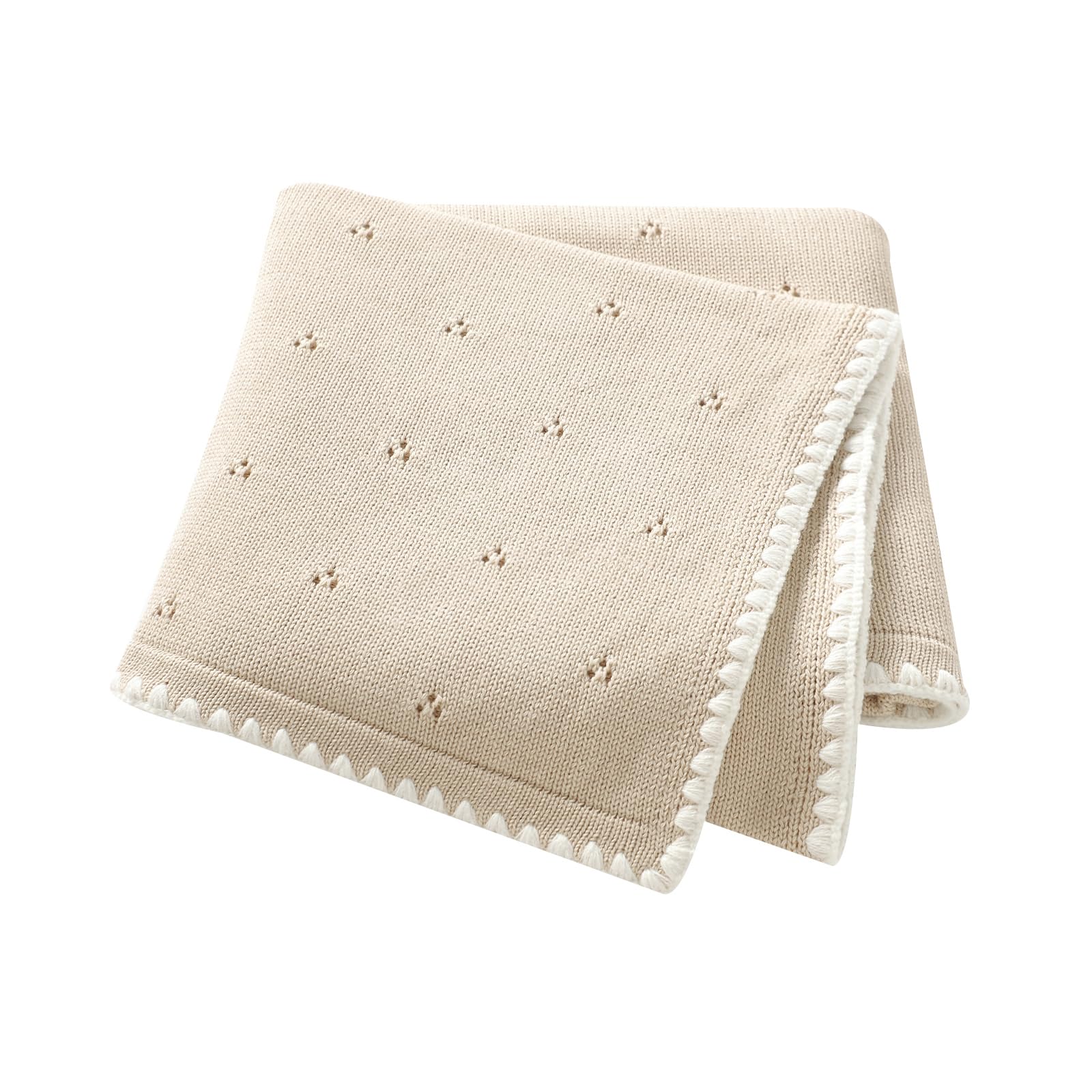 Wugugu baby blanket knit soft swaddle texture offers gentle warmth and breathable comfort.