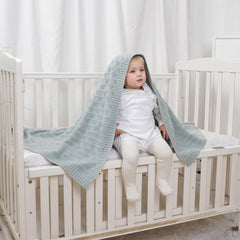 Wugugu knit baby blanket 30x40 for crib, stroller, and swaddle versatility.