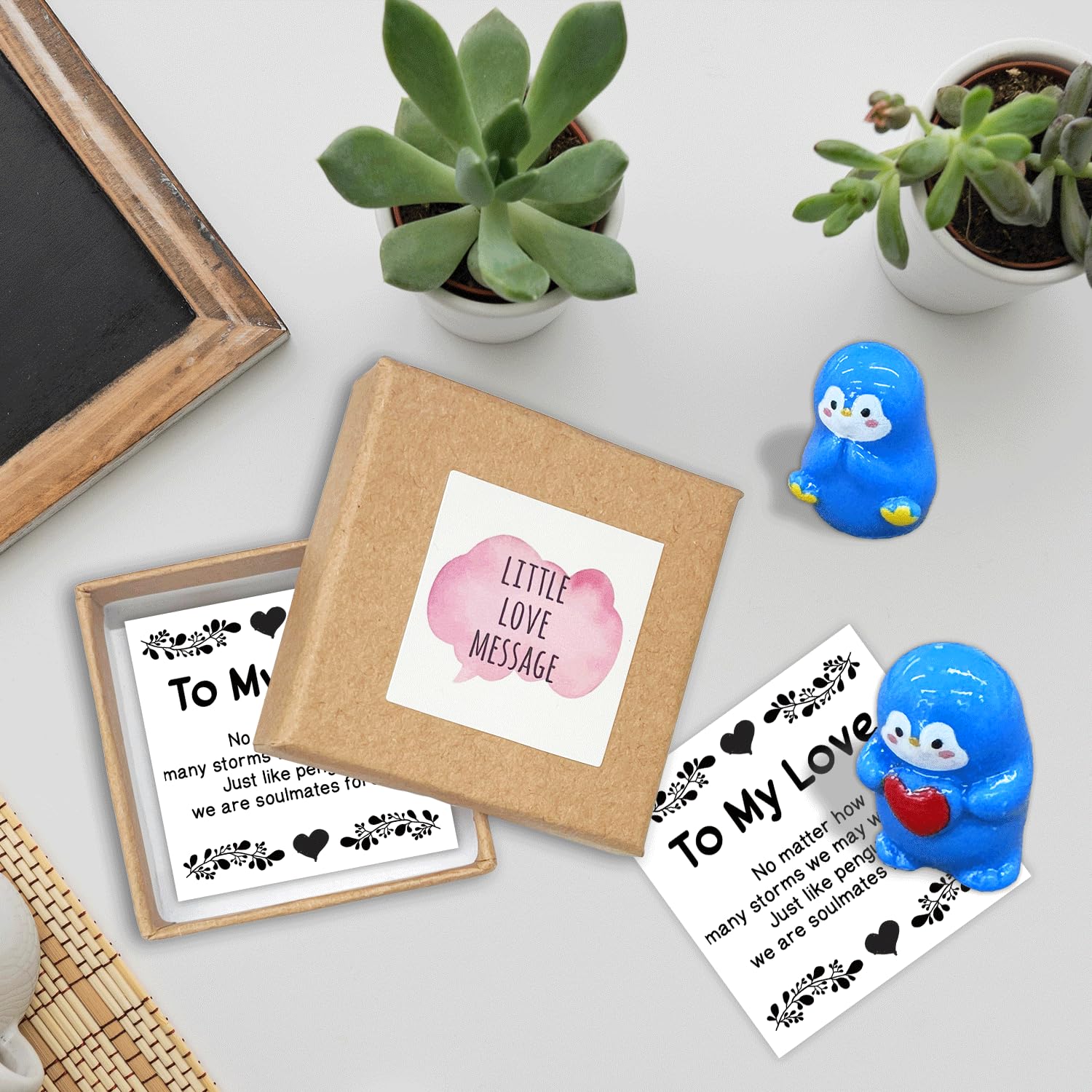 Wuguimeii romantic card with heartfelt words for gifting