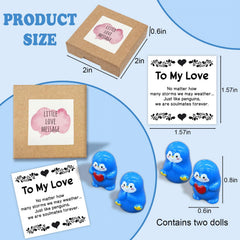 Wuguimeii two penguins figurines paired as a sweet keepsake