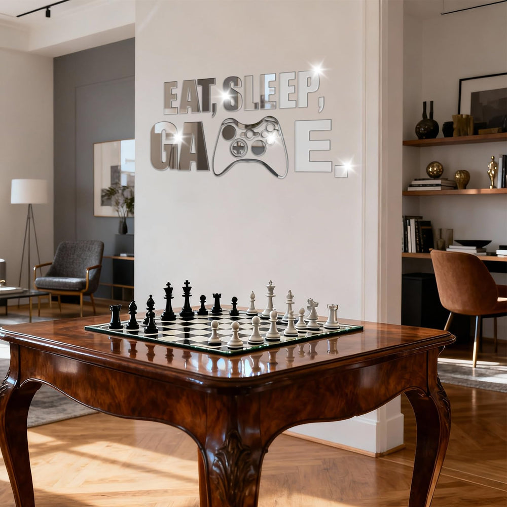 Wumuzai gaming wall sticker in silver for a sleek setup
