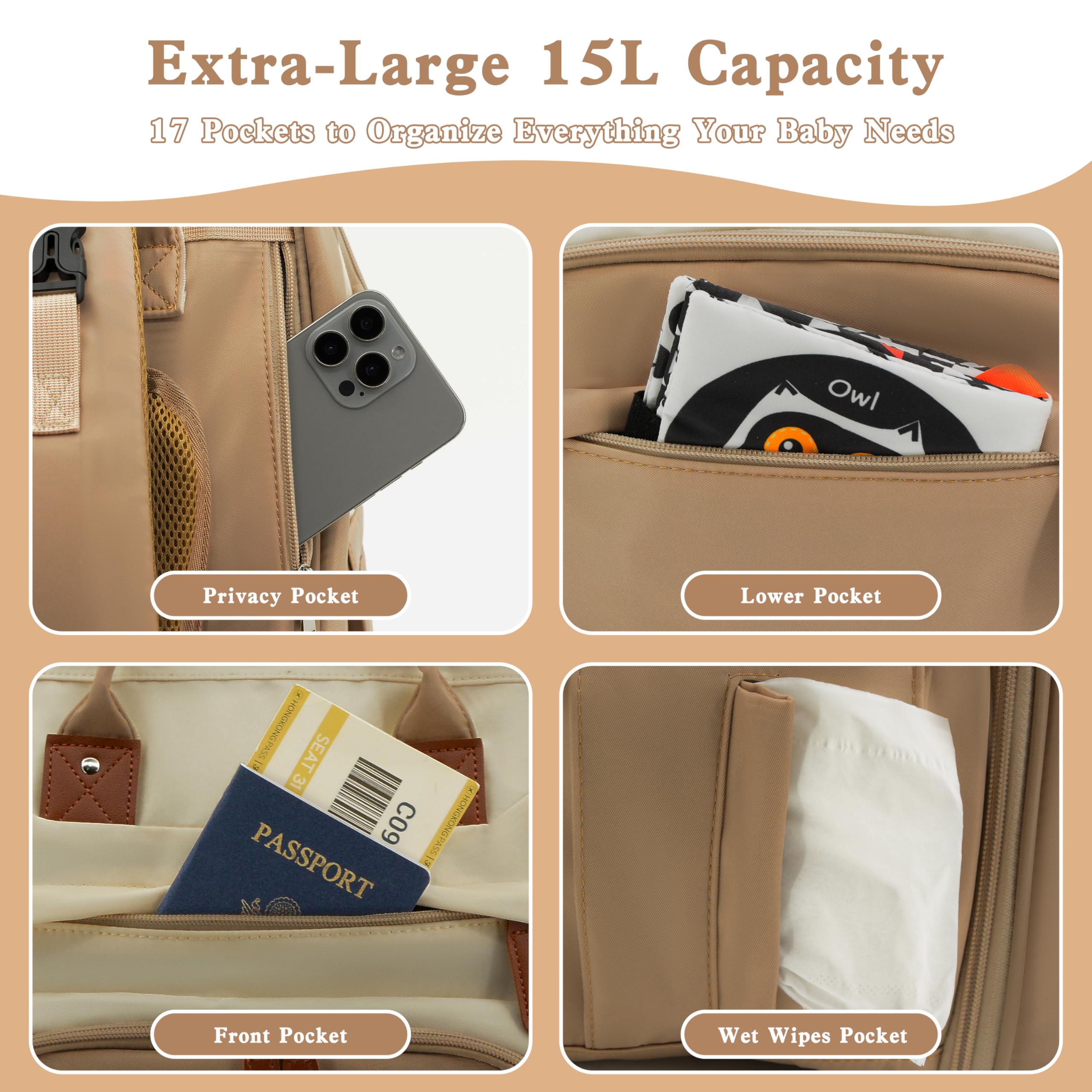 Wurzfolk changing pad included for quick, comfortable diaper changes