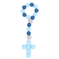 WUTKYAX Baptism Silicone Rosary with cross for baby's first moments.