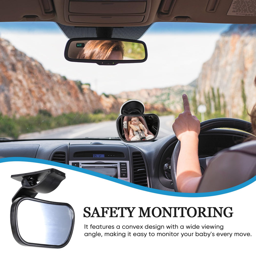 Wuyaoyao windshield or sun visor mount keeps the mirror steady on the go.